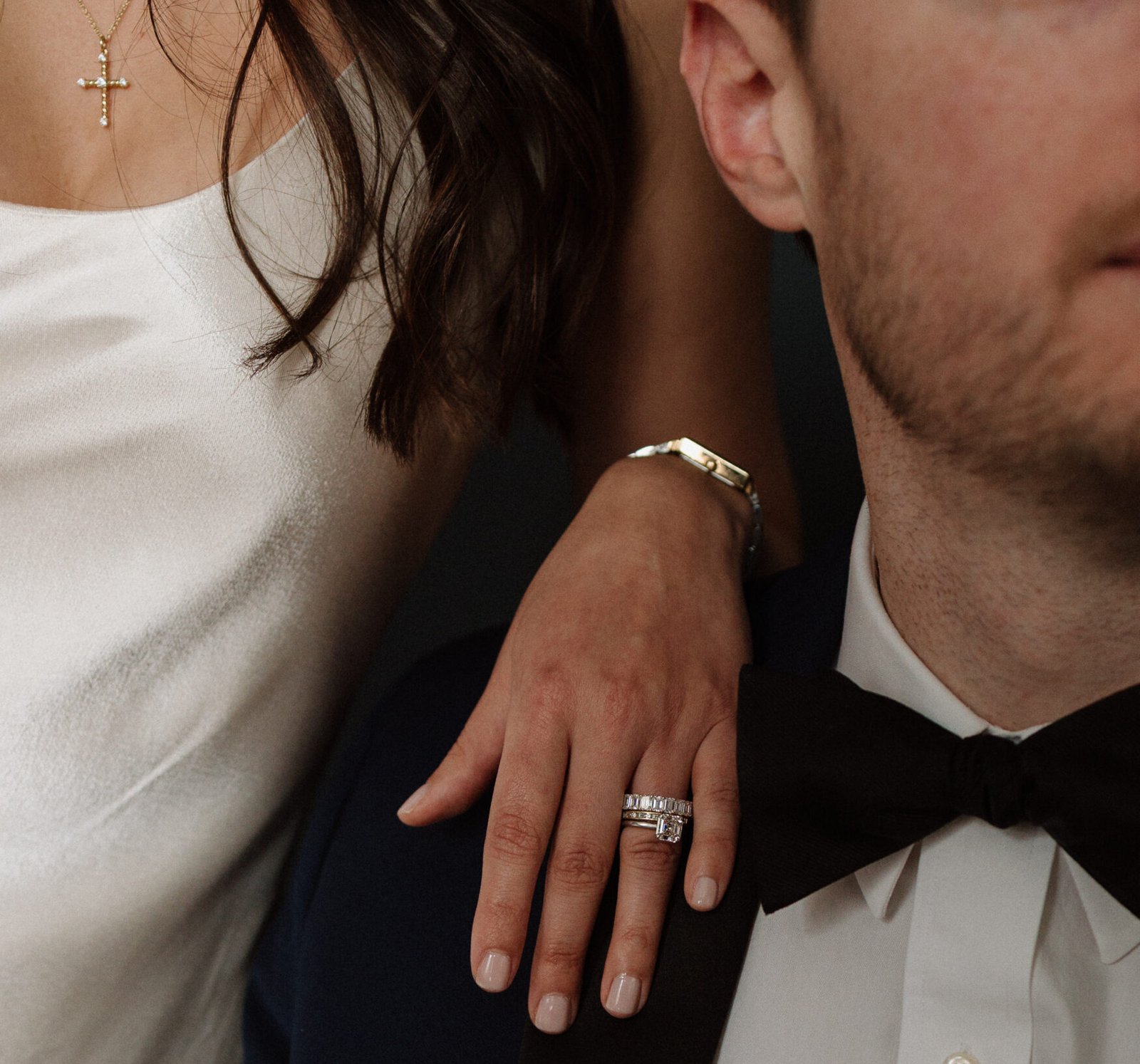 Candid Couple Engagement Portrait